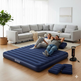 Matelas Gonflable 2 Places - avec pompe manuelle