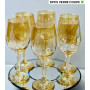 Ensemble Verrerie 6 coupe de verres dorés