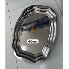Plat inox ovale 60cm