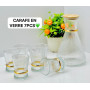 Ensemble Carafe En Verre 7Pcs Raffiné, luxe