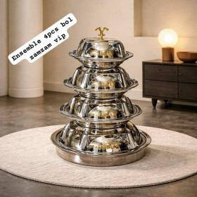 Ensemble 4 bols de table avec couvercle lourd