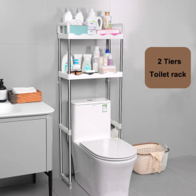 Etagère de Salle de Bain, Meuble de Rangement au-Dessus des Toilettes WC - blanc