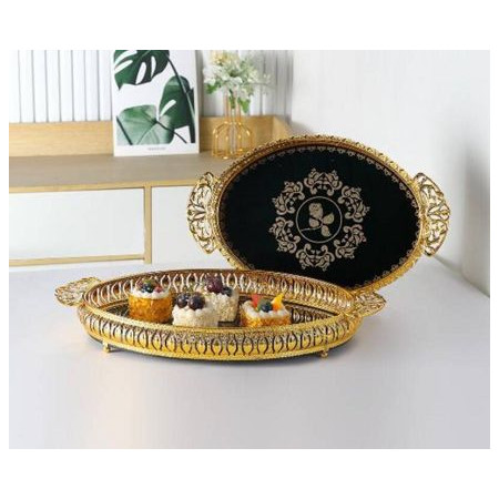 lot 2 Plateaux , assiettes décoratives luxe rond