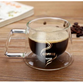 lot de 6 Tasse à Café en Verre Double Paroi 200ml