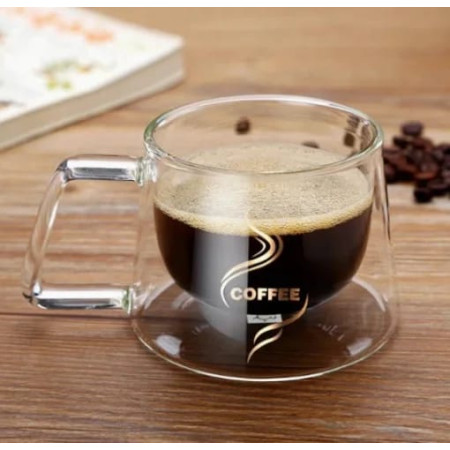 lot de 6 Tasse à Café en Verre Double Paroi 200ml