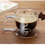lot de 6 Tasse à Café en Verre Double Paroi 200ml