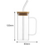 01 tasse avec paille en verre