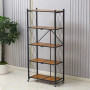 Etagère De Rangement en Fer Et Bois pliables à 5 niveaux