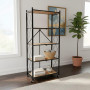Etagère De Rangement en Fer Et Bois pliables à 5 niveaux
