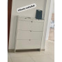 Armoire de rangement à chaussures à 3 tiroirs en bois blanche