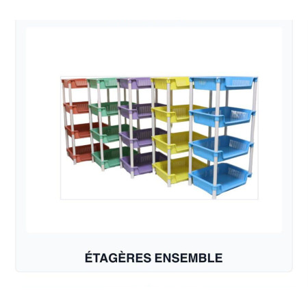 Étagères de Rangement Cuisine en Plastique