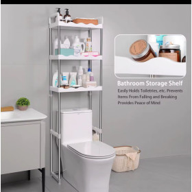 Etagère de Salle de Bain, Meuble de Rangement au-Dessus des Toilettes WC - blanc