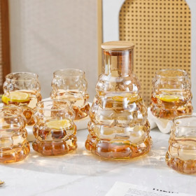 Ensemble carafe en verre 7 pièces