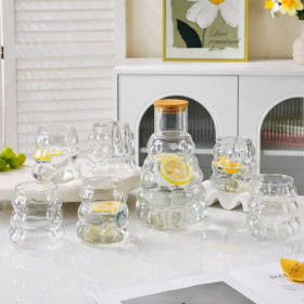 Ensemble carafe en verre 7 pièces