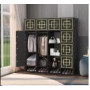 Armoire En Plastique 4 battants Avec Etagères Rangement De Chaussures
