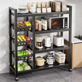 Chariot de rangement multifonctionnel pour cuisine, en Fer