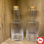 lot de 2 Bouteilles en verre avec couvercle en bois – 1L