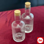 lot de 2 Bouteilles en verre avec couvercle en bois – 1L