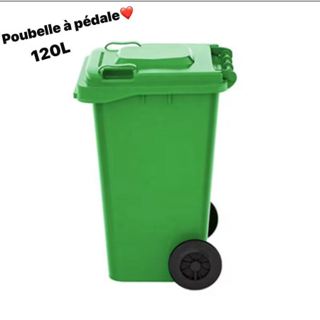 Poubelle à Pédale 120 Litres – Verte