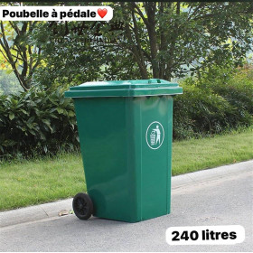 Poubelle à Pédale 240 Litres – Verte