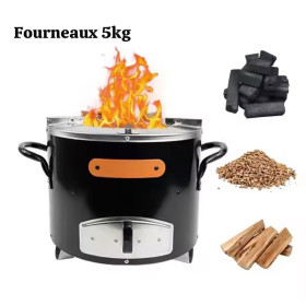Fourneau moderne à charbon ou à bois portable de 5 kg