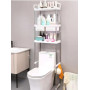 Etagère de Salle de Bain, Meuble de Rangement avec tiroirs au-Dessus des Toilettes - blanc