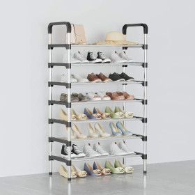 Étagère rangement chaussures - en acier inoxydable - 7 Niveau
