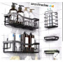 Étagère de salle de bain 5 pièces, support de douche d'angle auto-adhésif