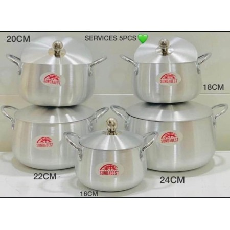 Ensemble Casserole Aluminium 5 Pièces