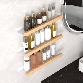 Étagère murale pour salle de bain, étagère de rangement, support de rangement mural