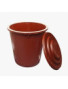 Sceau Poubelle - couvercle- Marron cappacite100L