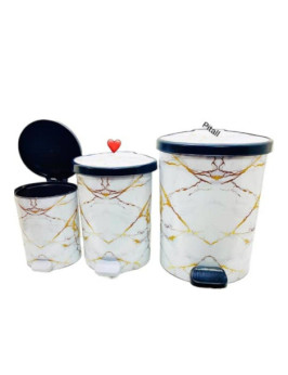 lot de 3 POUBELLES À PÉDALE...