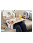 Table basse portable Avec 3 Poche, Table Support Pc Ou Plateau Petit Déjeuner Au Lit