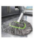 Balai à franges, serpillière en microfibre, rotative, manche rétractable en acier inoxydable gris