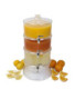 fontaine a trois compartment – Distributeur froid en plastique de jus d’hôtel de fruit de 3 rangées avec le noyau de glace