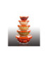 Set de 5 Bols en Verre - Rouge