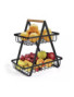 Corbeille à fruits à 2 étages - Panier de rangement pour légumes, pain -Fer