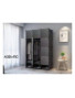 Armoire Penderie 3 Battants avec Rangement Chaussure -Plastique