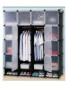 Armoire 4 battants avec range chaussures Noir