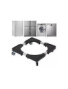 SUPPORT POUR FRIGO AVEC ROUES -GRIS 300 kg