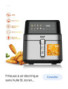 friteuse à air numérique facile à utiliser, capacité 8 litres