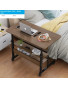 Table de Chevet Roulante,Table Roulante de Lit Canapé， Table d'appoint pour Ordinateur 80cmx40cm