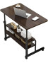 Table de Chevet Roulante,Table Roulante de Lit Canapé， Table d'appoint pour Ordinateur 80cmx40cm