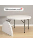 Table Ronde Pliante - Table Pliante adaptée au Camping, à la Plage, aux fêtes