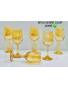 Ensemble 6 verres coupe de verre - doré
