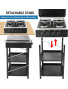 Cuisinière à gaz sur pied à 4 brûleurs avec support