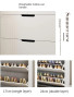 Organisateur de Chaussures en Bois blanche avec 3 tiroirs 120CM X 80CM X 17CM