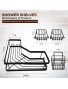 Étagère d'angle murale pour salle de bain, sans perçage 5pcs