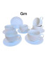 ensemble tasses en porcelaine blanc 6 pcs
