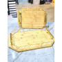 ensemble plateau en bois 2pcs